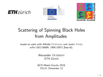 Scattering of Spinning Black Holes  from Amplitudes based on work with Alfredo Guevara and Justin