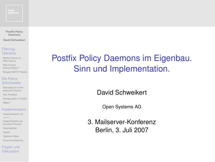 postfix policy daemons im eigenbau