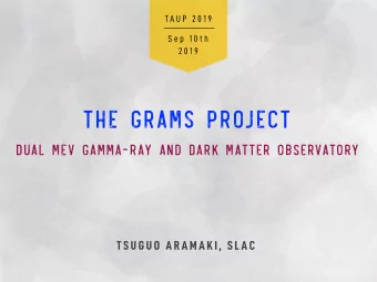 outline  Dark Matter Search with Antimatter  Current status and recent results of indirect dark