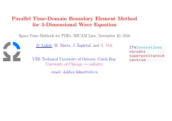 Parallel Time-Domain Boundary Element Method  for 3-Dimensional Wave Equation  Space-Time Methods