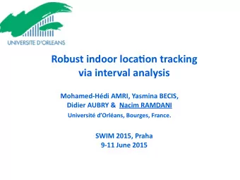 Robust  indoor  loca/on  tracking     via  interval  analysis