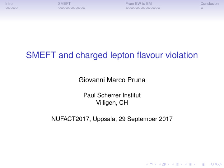 smeft and charged lepton flavour violation