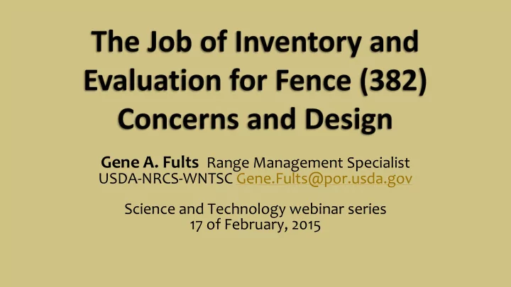 technical assistance for 382 fence should