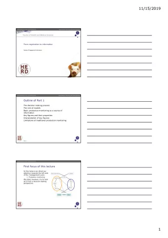 11/15/2019  Department of Veterinary and Animal Sciences  From registration to information  Anders