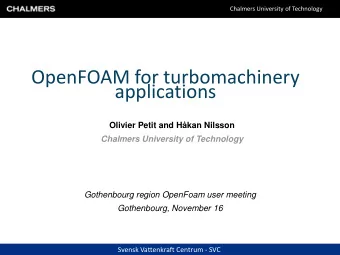 applications  Olivier Petit and Hkan Nilsson  Chalmers University of Technology  Gothenbourg