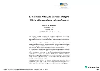 Zur militrischen Nutzung der Knstlichen Intelligenz: Ethische, vlkerrechtliche und technische