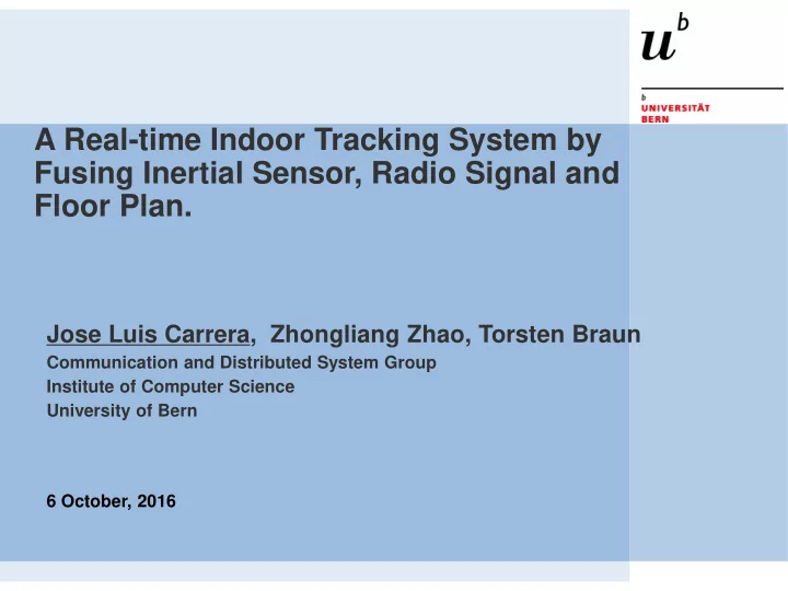 fusing inertial sensor radio signal and
