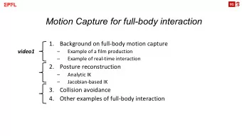 Motion Capture for full-body interaction  1.  Background on full-body motion capture  video1