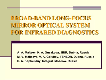 BROAD-  -BAND LONG  BAND LONG-  -FOCUS  FOCUS  BROAD  MIRROR OPTICAL SYSTEM  MIRROR OPTICAL SYSTEM