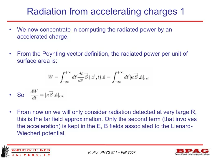 radiation from accelerating charges 1