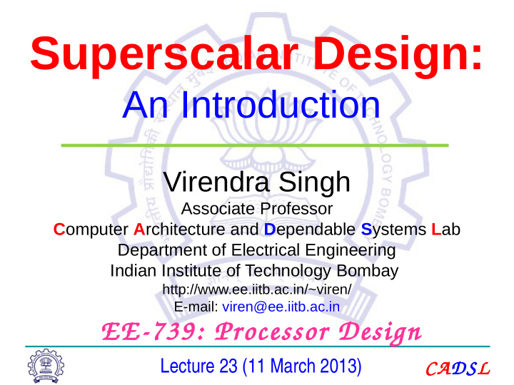 superscalar design