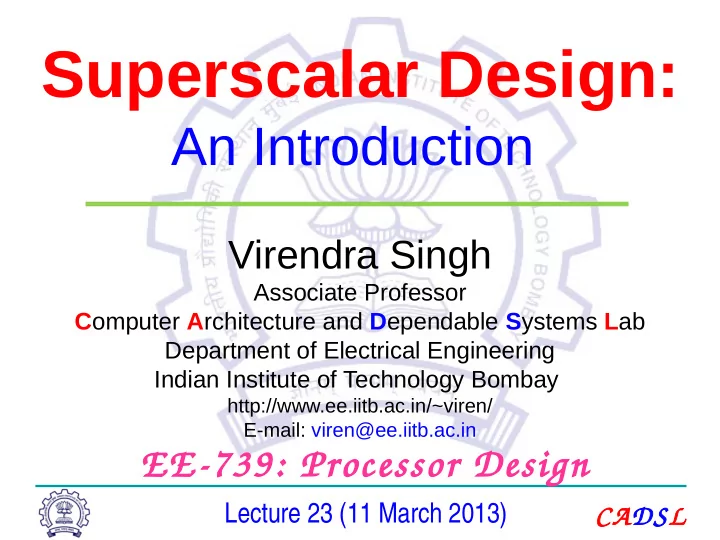 superscalar design