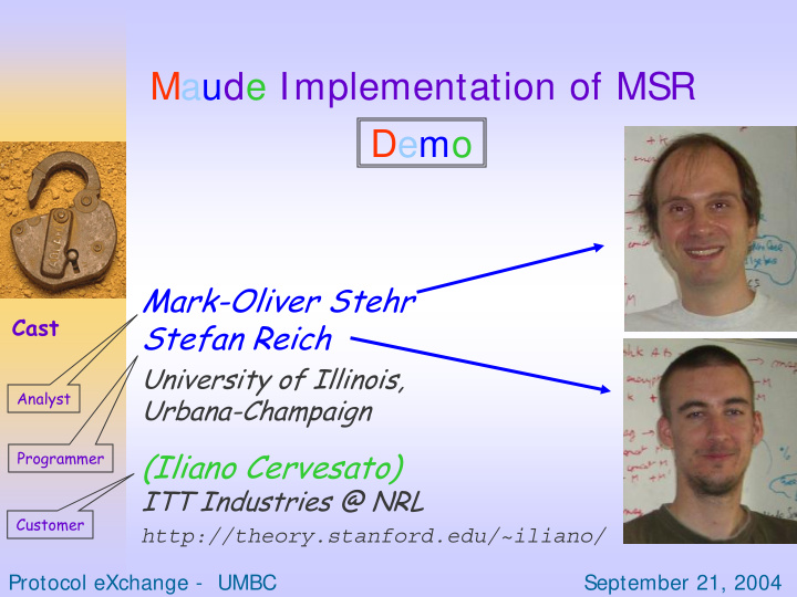 maude implementation of msr demo