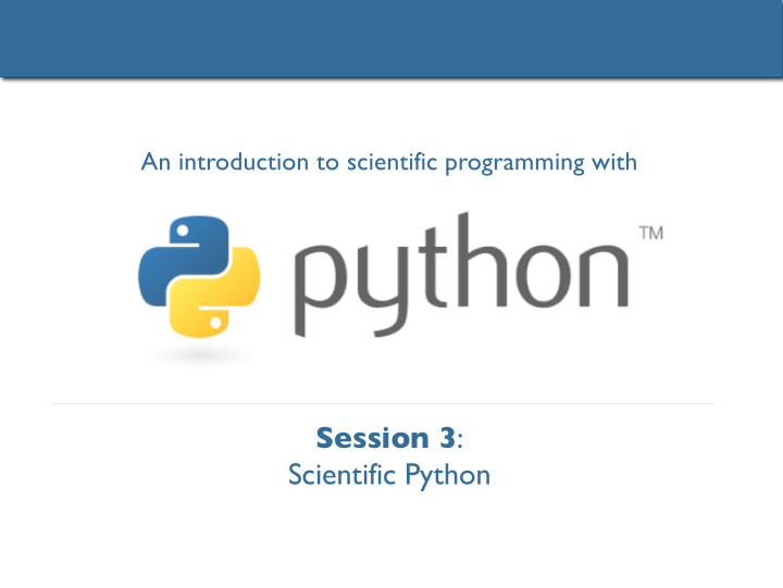 session 3 scientific python exercises 2