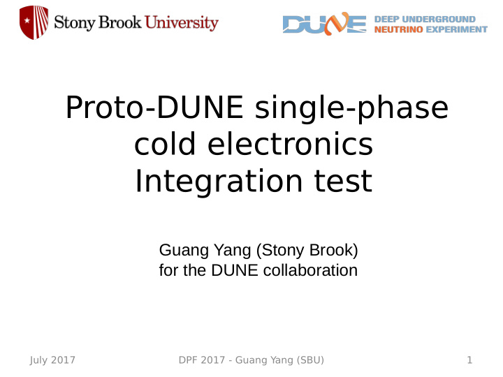proto dune single phase cold electronics integration test