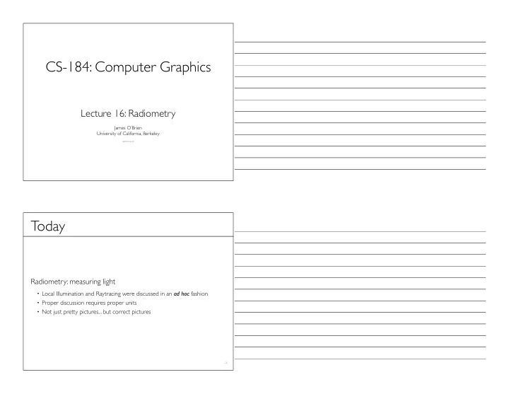 cs 184 computer graphics