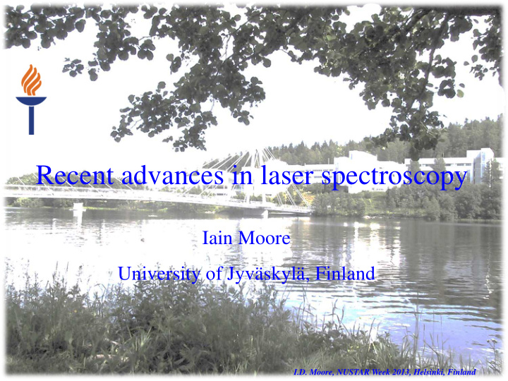 recent advances in laser spectroscopy