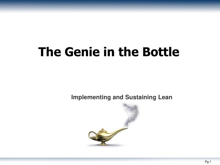 the genie in the bottle