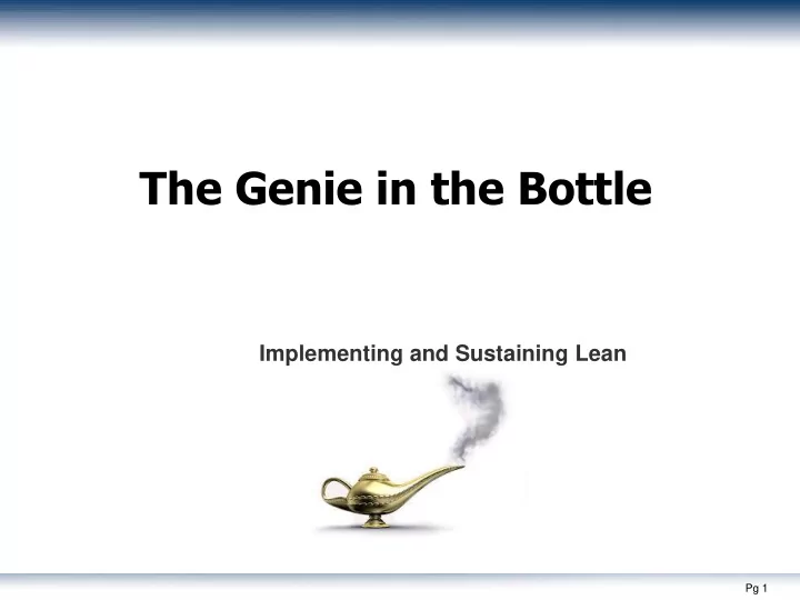 the genie in the bottle