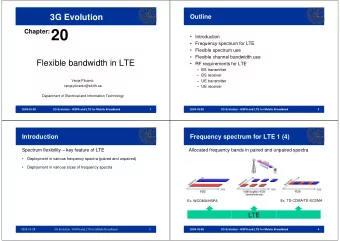20   Introduction   Frequency spectrum for LTE   Flexible spectrum use   Flexible