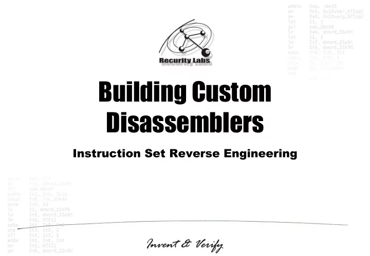 disassemblers