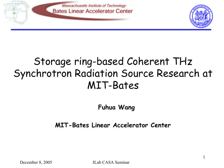 storage ring based coherent thz synchrotron radiation