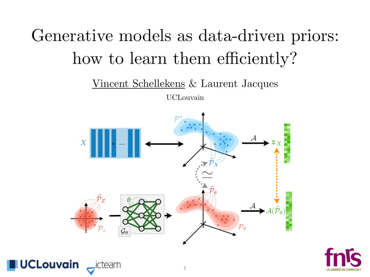 generative models as data driven priors how to learn them