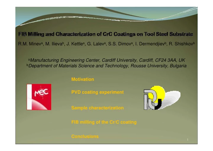 a manufacturing engineering center cardiff university
