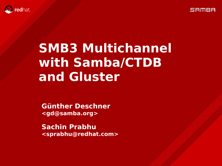 smb3 multichannel with samba ctdb and gluster
