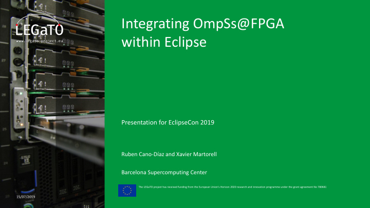integrating ompss fpga within eclipse