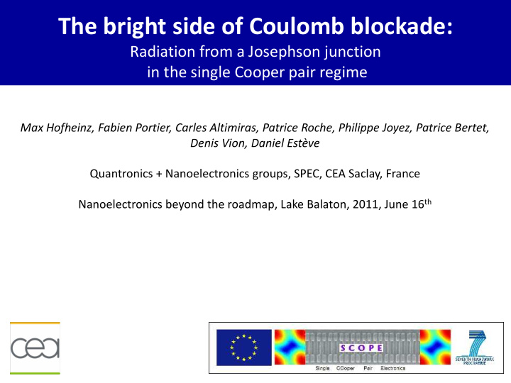 the bright side of coulomb blockade