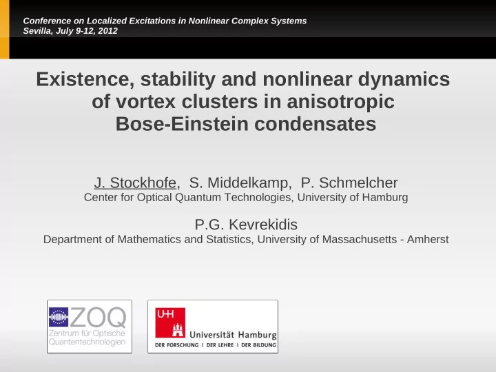 existence stability and nonlinear dynamics of vortex