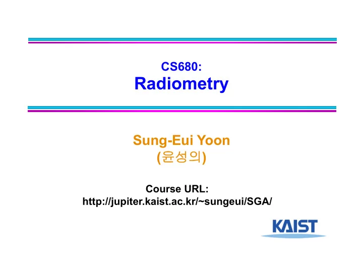radiometry