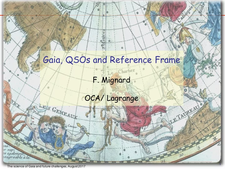 gaia qsos and reference frame