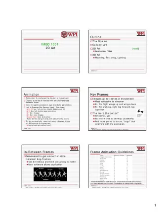 1  Steps in Creating Animation  Secondary Actions  Sequences (1 of 3)  Animation part that does