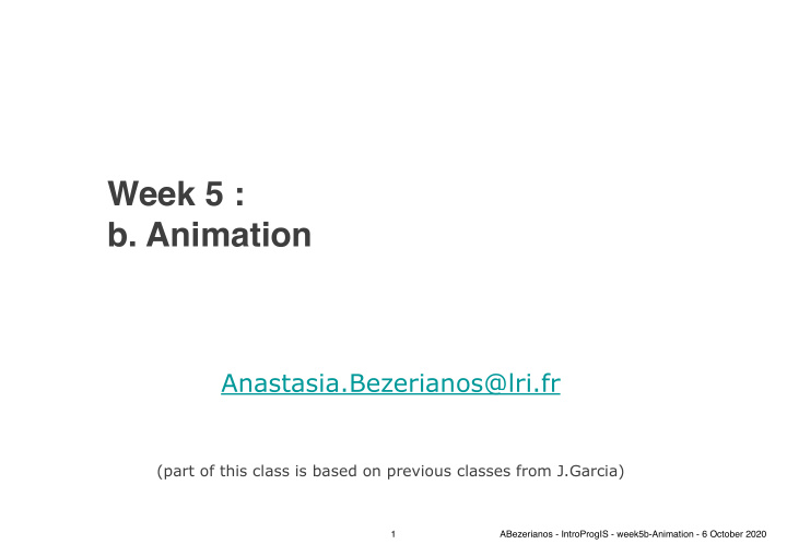 week 5 b animation