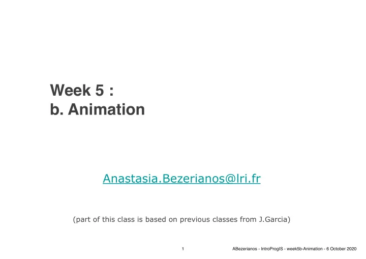week 5 b animation