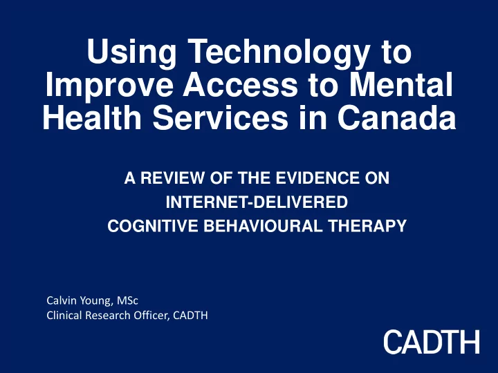 improve access to mental