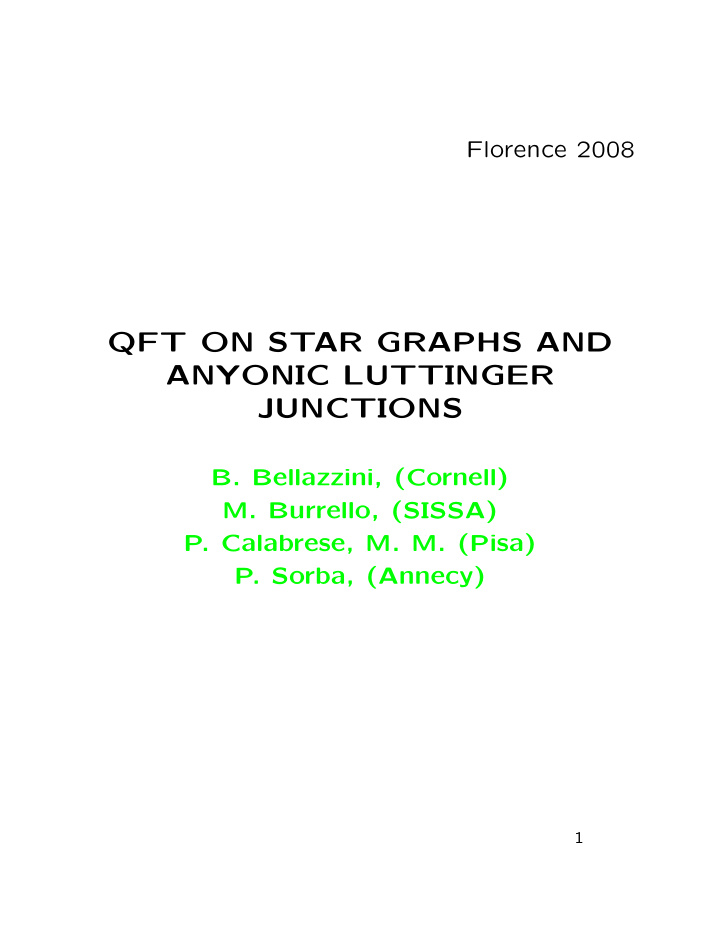 qft on star graphs and anyonic luttinger junctions