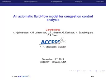 An axiomatic fluid-flow model for congestion control  analysis  Corentin Briat  H. Hjalmarsson,