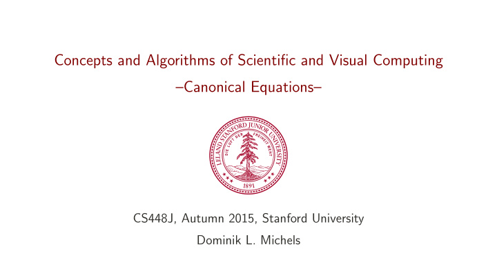 concepts and algorithms of scientific and visual