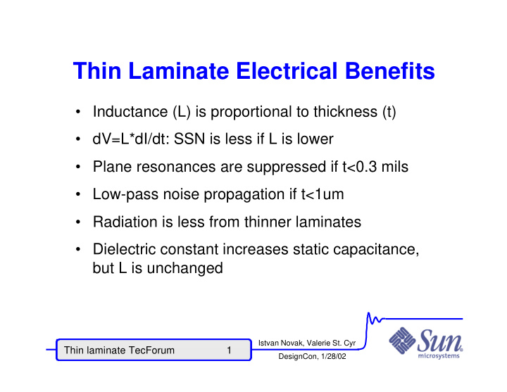 thin laminate electrical benefits