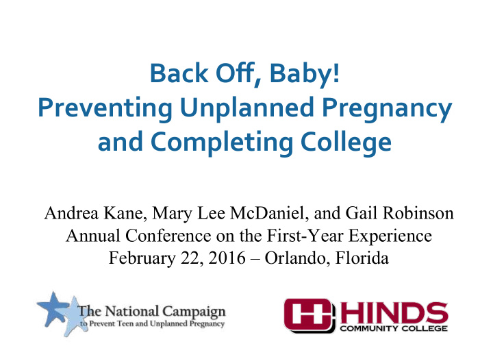 back off baby preventing unplanned pregnancy