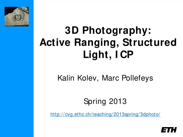 3d photography active ranging structured light i cp
