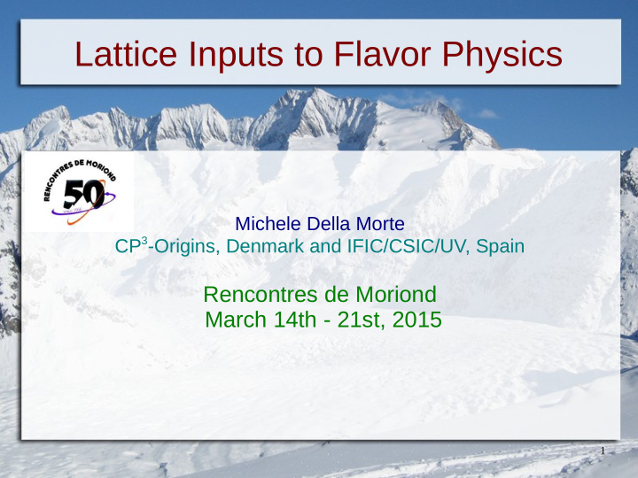 lattice inputs to flavor physics
