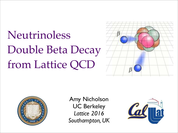 neutrinoless double beta decay from lattice qcd