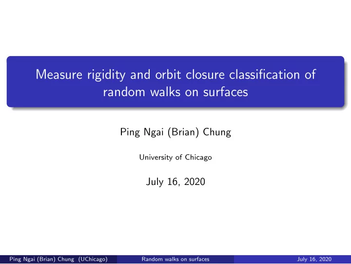 measure rigidity and orbit closure classification of
