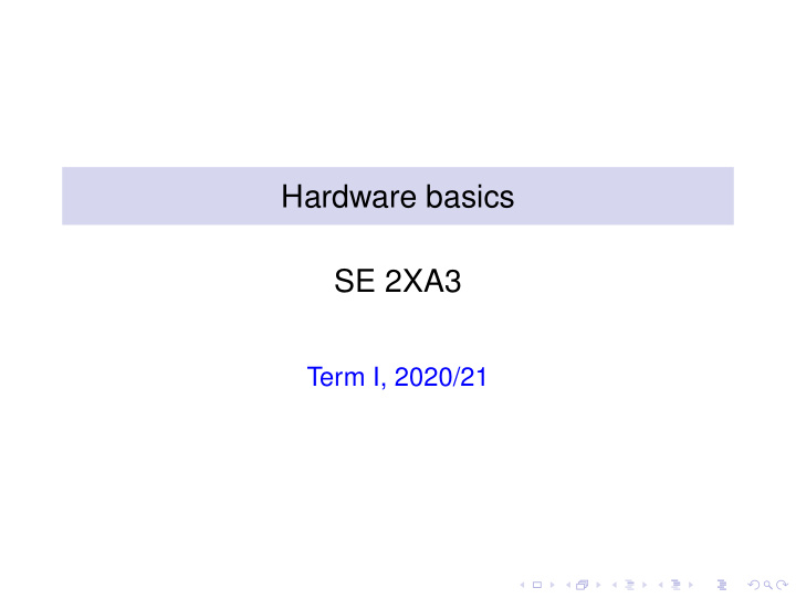 hardware basics se 2xa3