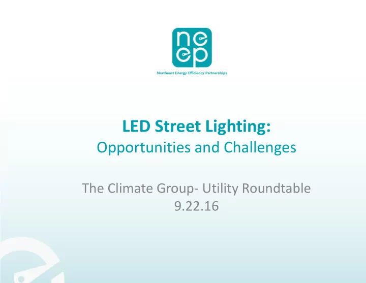 led street lighting