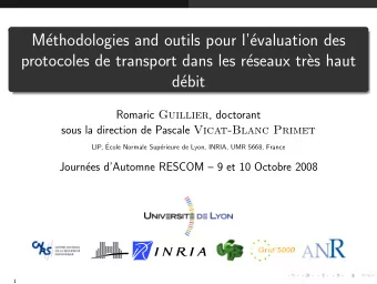M  ethodologies and outils pour l  evaluation des  protocoles de transport dans les r